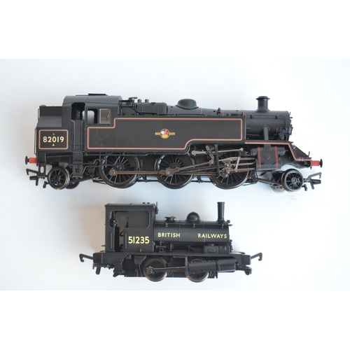 79 - Three OO gauge electric steam train models to include Hornby DDC Ready R2785 BR Green 9F 92220 