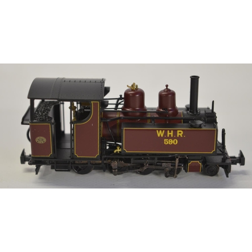 83 - Bachmann OO-9 narrow gauge 391-031DS Baldwin Class 10-12-D 590 Welsh Highland Railway Lined Maroon w... 