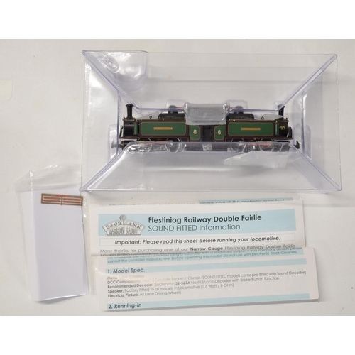 84 - Bachmann OO9 1/76 scale narrow gauge electric steam train model 391-102SF Ffestiniog Railway Double ... 