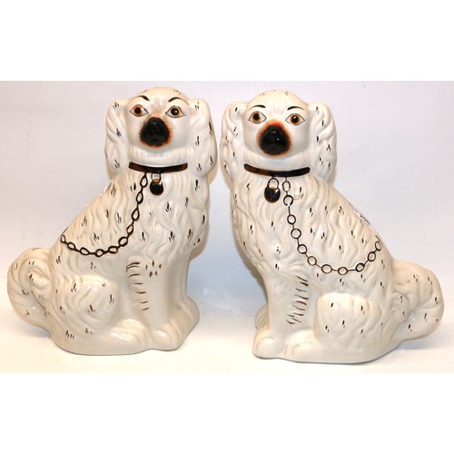 206 - Pair of Staffordshire-style wally dogs, H29cm