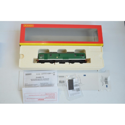 100 - Two OO gauge electric diesel locomotive models to include Hornby DCC Ready R2517 BR Bo-Bo Class 73 E... 