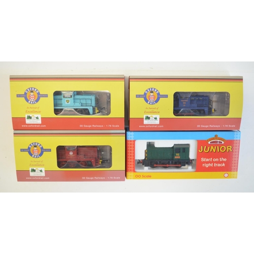 112 - Four OO gauge electric diesel train models to include Bachmann Junior 30-915 0-6-0 shunter 