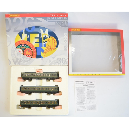 88 - Three boxed OO gauge boxed BR green DMU sets to include Hornby R369A 3 Car Class 110 (power car fair... 