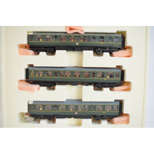 88 - Three boxed OO gauge boxed BR green DMU sets to include Hornby R369A 3 Car Class 110 (power car fair... 