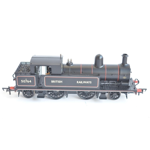 123 - Two OO gauge BR black lined electric steam train models to include Bachmann 31-170 L&YR 2-4-2 Tank 5... 