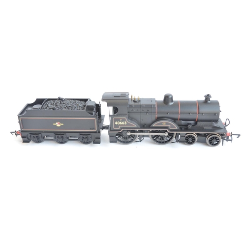 123 - Two OO gauge BR black lined electric steam train models to include Bachmann 31-170 L&YR 2-4-2 Tank 5... 