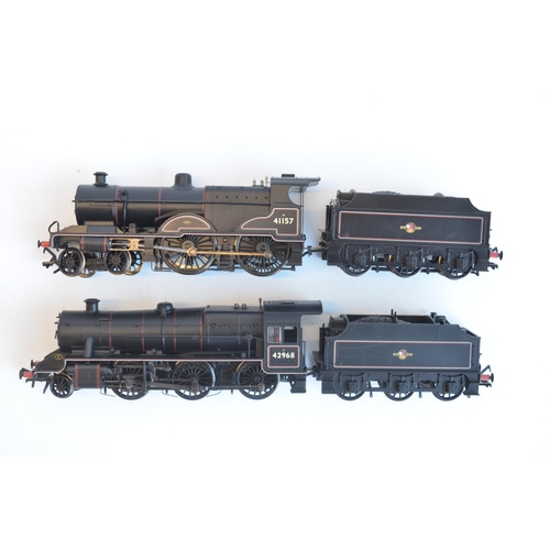 124 - Two OO gauge BR black lined late crest electric steam train models from Bachmann to include 31-692 S... 