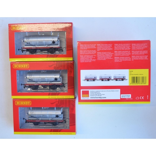 132 - Collection of boxed Hornby OO gauge goods wagons to include R6204 weathered 75 Ton Breakdown Crane 