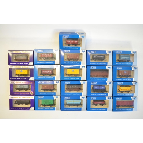 139 - Twenty one boxed OO gauge goods wagons from Dapol to include weathered examples. All contents mint/u... 