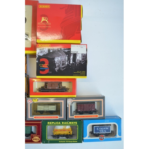 144 - Collection of OO gauge rolling stock models from Hornby, Dapol, Airfix and Mainline, box contents mo... 