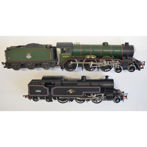 155 - Four OO gauge electric steam train models from Hornby and Mainline to include Hornby R262 BR green l... 