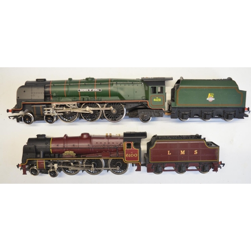 155 - Four OO gauge electric steam train models from Hornby and Mainline to include Hornby R262 BR green l... 