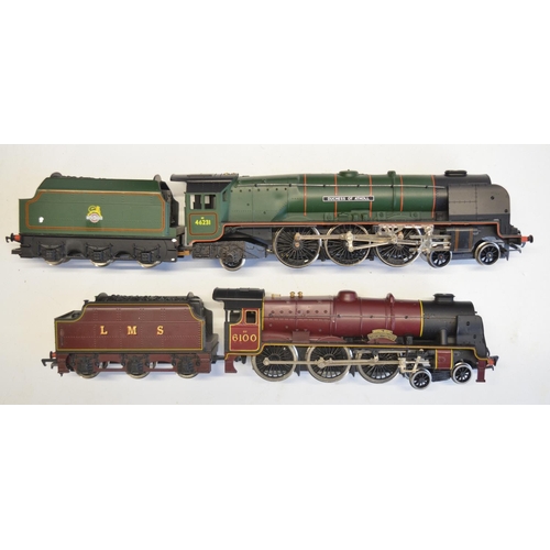 155 - Four OO gauge electric steam train models from Hornby and Mainline to include Hornby R262 BR green l... 