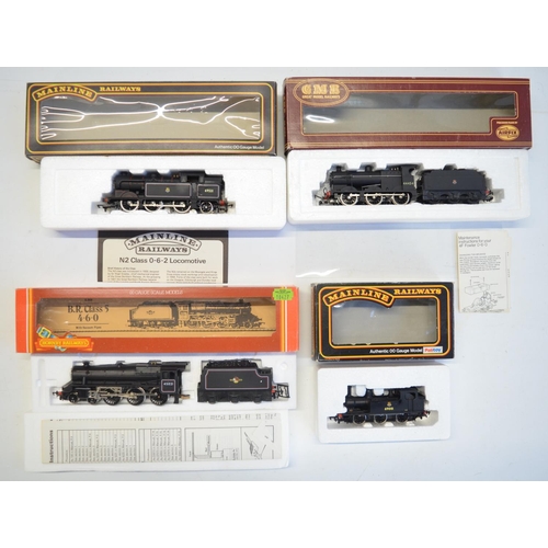 157 - Four OO gauge electric steam train models to include Hornby R068 BR black Class 5 4-6-0, GMR/Airfix ... 