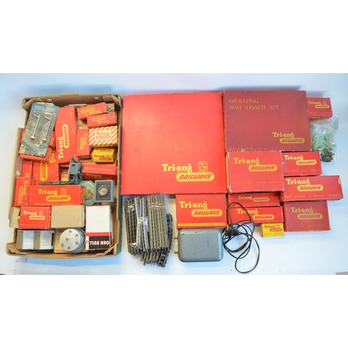 161 - Collection of vintage Tri-ang OO gauge railway models and accessories to include Power Unit No1, tra... 