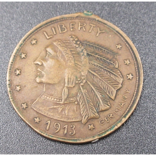 425 - US Indian Head 1913 Coin/token In the style of a half dollar