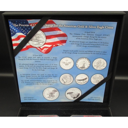 428 - The 35th Anniversary of the U.S Eagle Two Coin Silver Set, Limited Edition of 999 sets