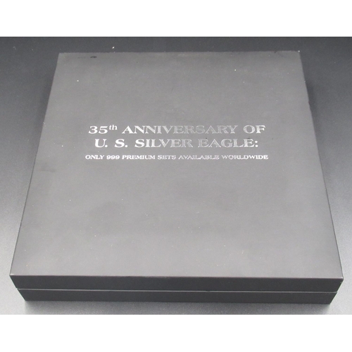 428 - The 35th Anniversary of the U.S Eagle Two Coin Silver Set, Limited Edition of 999 sets