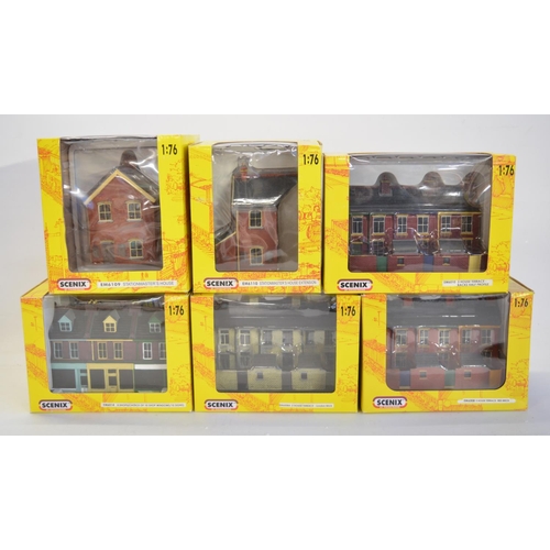 171 - Six boxed OO gauge 1/76 scale houses for railway modellers to include EM6008 3 house terrace (red br... 