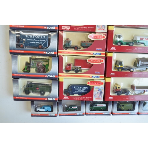 184 - Thirty boxed 1/76 scale OO gauge diecast Trackside model vehicles/vehicle sets from Corgi and Lledo ... 