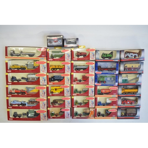 186 - Thirty two boxed 1/76 scale OO gauge diecast Trackside model vehicles/vehicle sets from Corgi and Ll... 