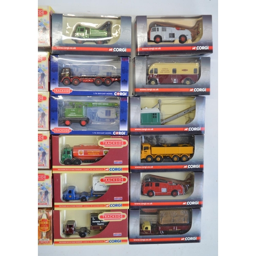 186 - Thirty two boxed 1/76 scale OO gauge diecast Trackside model vehicles/vehicle sets from Corgi and Ll... 