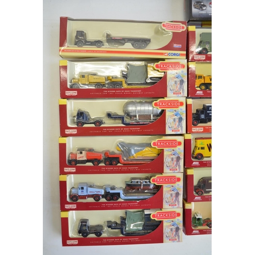 186 - Thirty two boxed 1/76 scale OO gauge diecast Trackside model vehicles/vehicle sets from Corgi and Ll... 