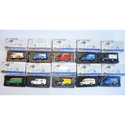 232 - Ten Matchbox Collectibles 'The Power Of The Press' diecast themed vehicle models incl. MSM01 Mica Sp... 