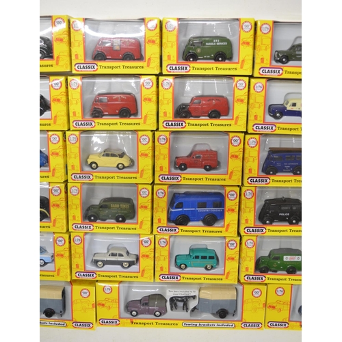 189 - Forty boxed 1/76 scale OO gauge diecast vehicle models from Classix Transport Treasures to include 3... 