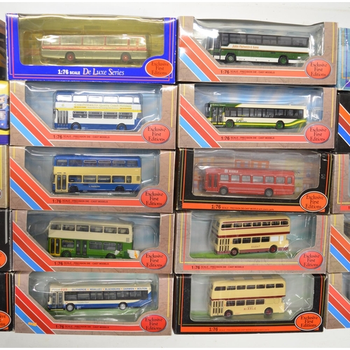 191 - Twenty five 1/76 scale OO gauge boxed diecast bus models, 23 from Exclusive First Editions (EFE) and... 