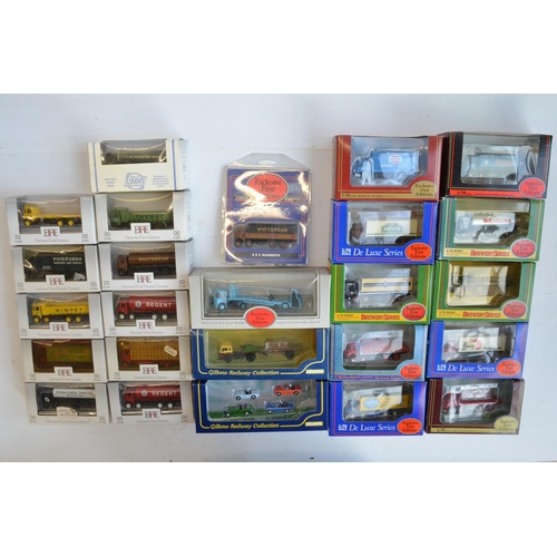 195 - Twenty five 1/76 scale OO gauge boxed diecast models of vintage commercial vehicles and cars, 23 fro... 