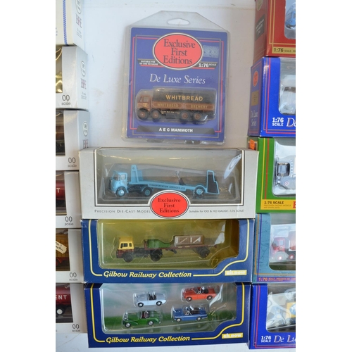 195 - Twenty five 1/76 scale OO gauge boxed diecast models of vintage commercial vehicles and cars, 23 fro... 