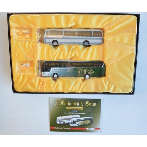 196 - Seventeen 1/76 scale OO gauge boxed limited edition diecast bus models from Corgi's 