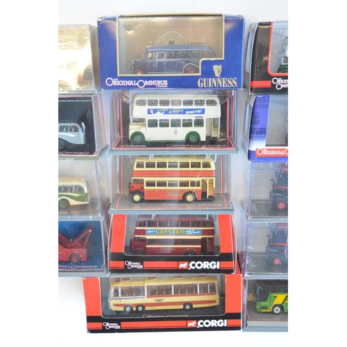 197 - Nineteen 1/76 scale OO gauge boxed diecast limited edition bus models from Corgi's 