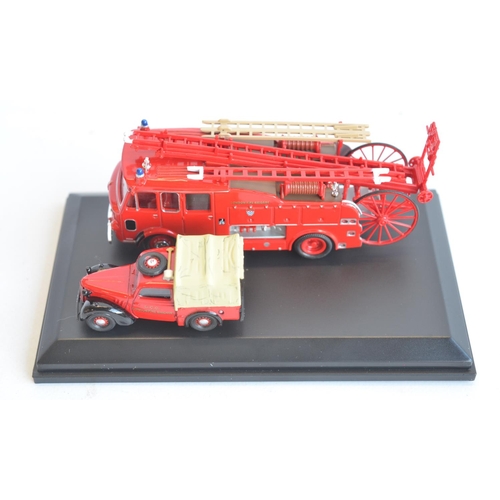 199 - Twenty boxed 1/76 scale OO gauge fire engine models, mostly Oxford Diecast (Fire and Commercials ran... 