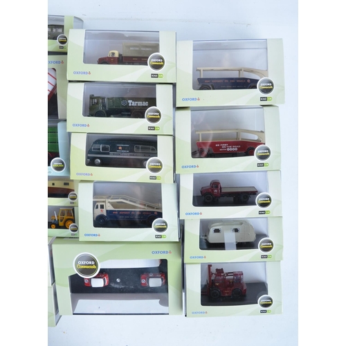 202 - Forty 1/76 scale OO gauge diecast vehicle models from Oxford Diecast to include Commercial, Haulage,... 