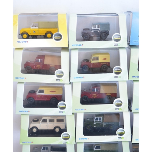 204 - Twenty five 1/76 scale OO gauge diecast land Rover and Range Rover vehicle models from Oxford Diecas... 