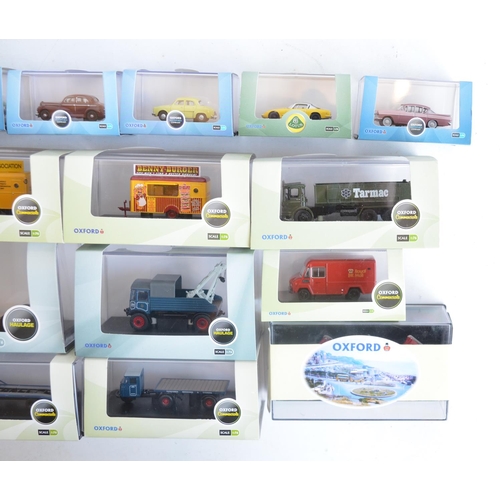 205 - Twenty five 1/76 scale OO gauge diecast vehicle models from Oxford Diecast to include Commercial, Ag... 