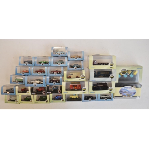 207 - Thirty 1/76 scale OO gauge diecast vehicle models from Oxford Diecast to include Commercial, Haulage... 