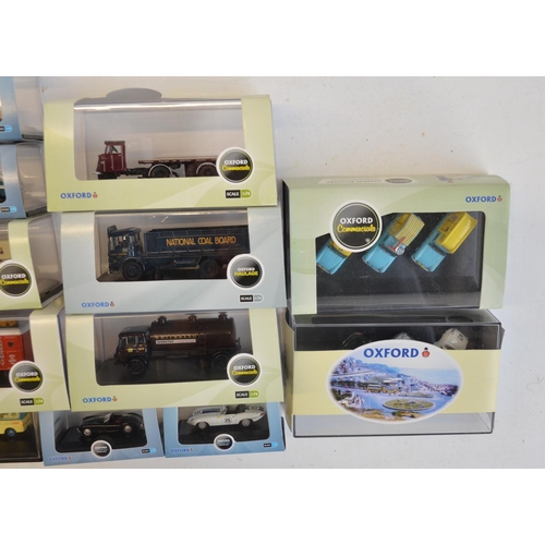 207 - Thirty 1/76 scale OO gauge diecast vehicle models from Oxford Diecast to include Commercial, Haulage... 