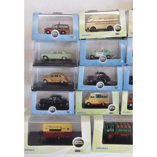 210 - Thirty 1/76 scale OO gauge diecast vehicle models from Oxford Diecast to include Commercial and Auto... 