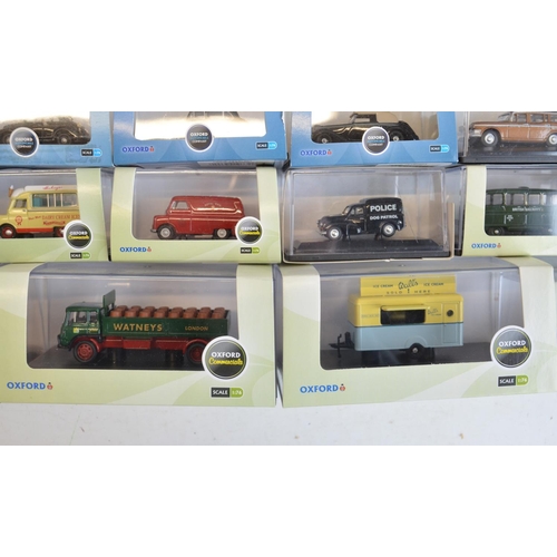 210 - Thirty 1/76 scale OO gauge diecast vehicle models from Oxford Diecast to include Commercial and Auto... 