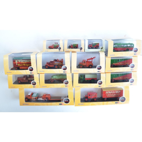 214 - Fourteen boxed 1/76 scale OO gauge diecast vehicle models from Oxford Diecast Showtime range to incl... 