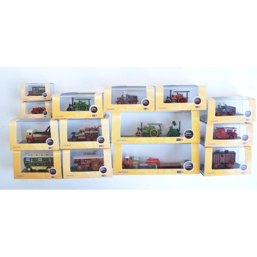 215 - Fourteen boxed 1/76 scale OO gauge diecast vehicle models from Oxford Diecast Showtime range to incl... 