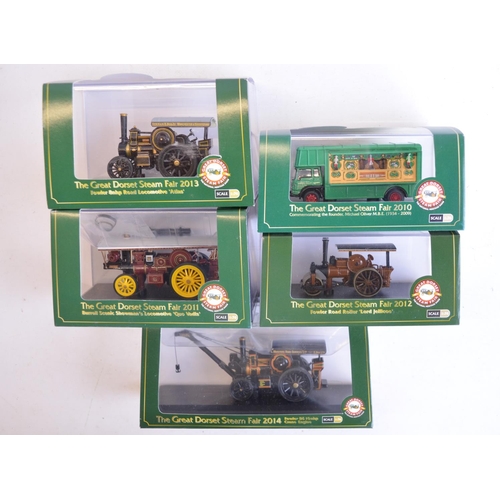 216 - Five 1/76 scale OO gauge diecast models from The Great Dorset Steam Fair 2010-2014 by Oxford Diecast... 