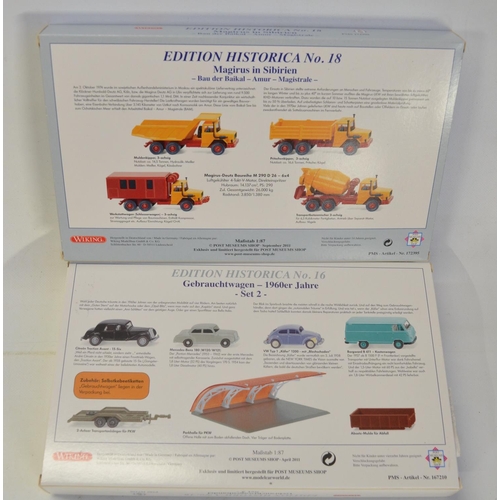 220 - Collection of 47x 1/87 scale OO gauge vehicle models from Wiking, Herpa, Brekina, Preiser, BUB and B... 