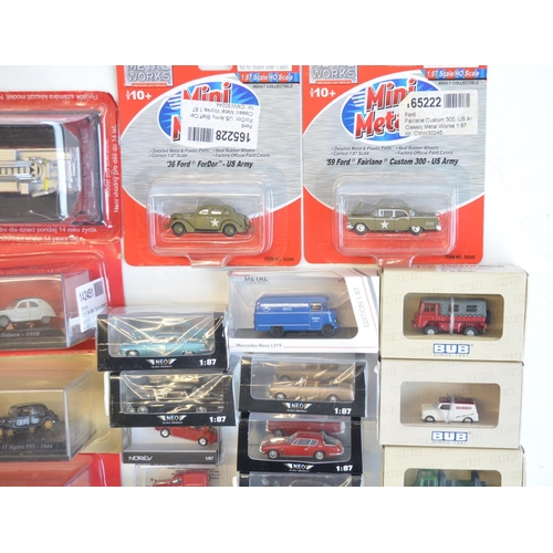 223 - Twenty eight boxed diecast 1/87 scale OO gauge vehicle models from BUB, Brekina, Schuco, Norev, Neo,... 