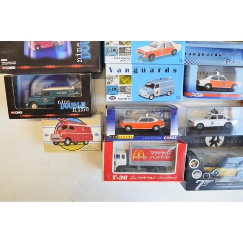 225 - Collection of boxed diecast model vehicles from Corgi, Lledo and Corgi Vanguards 1/43 (Police) to in... 