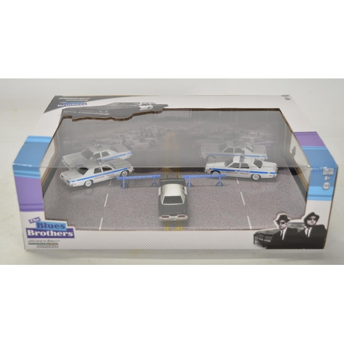 238 - Greenlight Dioramas series Blues Brothers set 56070 5 car set, box factory sealed and contents mint,... 