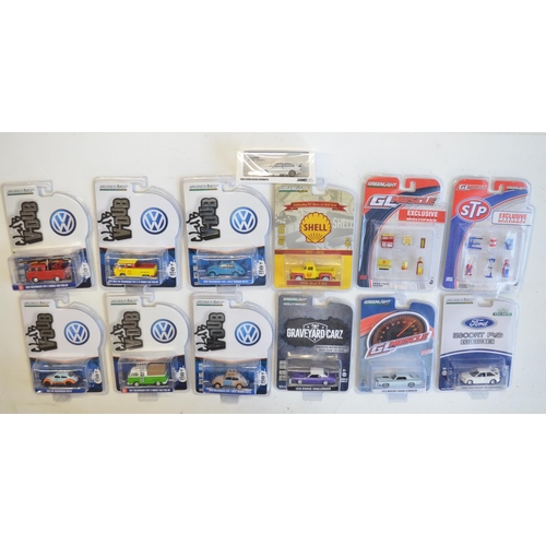 244 - Thirteen boxed/factory sealed 1/64 scale diecast model vehicles and accessory sets to include limite... 